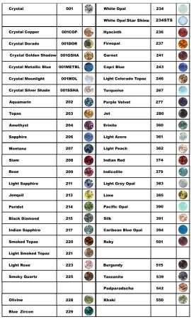 SS29 Farbmuster Ohrstecker